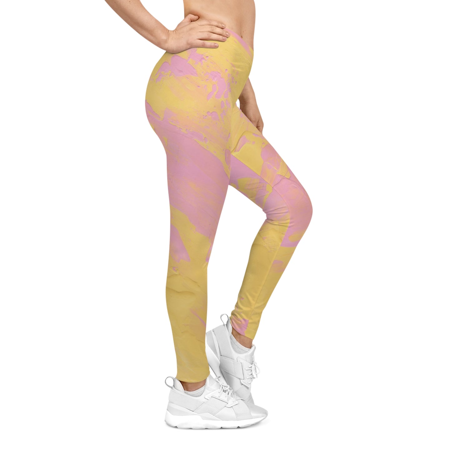 Buy One Get One FREE - Casual Leggings With A Splash Of Paint Design