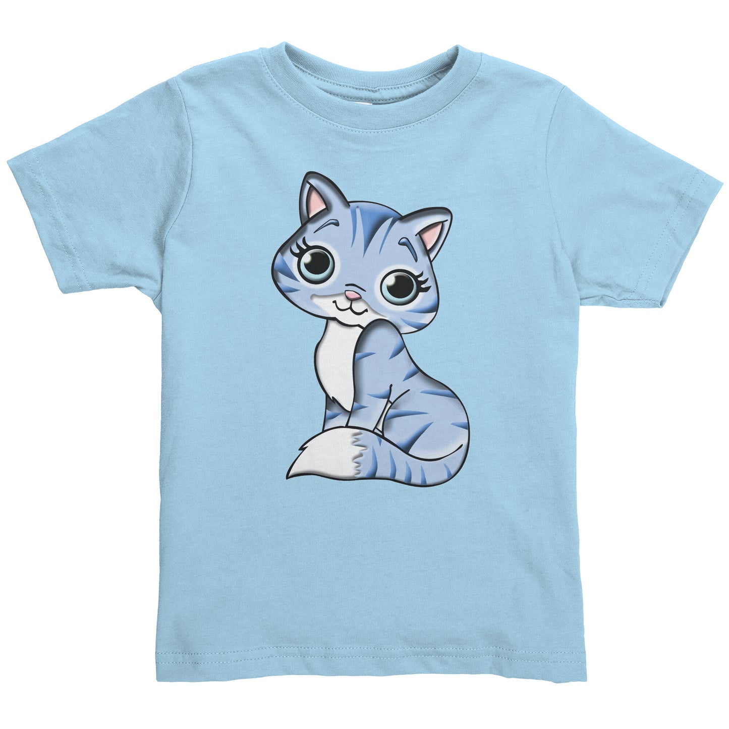 Blue Cat Toddler Shirt