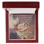 Two, 10K solid yellow gold hearts Necklace With "The Person Reading This"- Christmas Message Card
