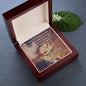 Two, 10K solid yellow gold hearts Necklace With "The Person Reading This"- Christmas Message Card
