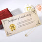 Two, 10K solid yellow gold hearts Necklace With "The Person Reading This"- Christmas Message Card