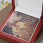 Two, 10K solid yellow gold hearts Necklace With "The Person Reading This"- Christmas Message Card