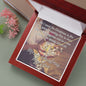 Two, 10K solid yellow gold hearts Necklace With "The Person Reading This"- Christmas Message Card