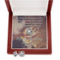 Love Knot Necklace And Earring Set With "All I want for Christmas is for the person"- Christmas Message Card