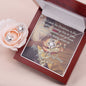 Love Knot Necklace And Earring Set With "All I want for Christmas is for the person"- Christmas Message Card