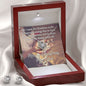 Love Knot Necklace And Earring Set With "All I want for Christmas is for the person"- Christmas Message Card