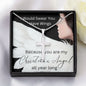 Cross Necklace With "I Swear You Have Wings"- Christmas Message Card