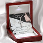 Cross Necklace With "I Swear You Have Wings"- Christmas Message Card