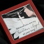 Cross Necklace With "I Swear You Have Wings"- Christmas Message Card