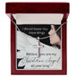 Cross Necklace With "I Swear You Have Wings"- Christmas Message Card