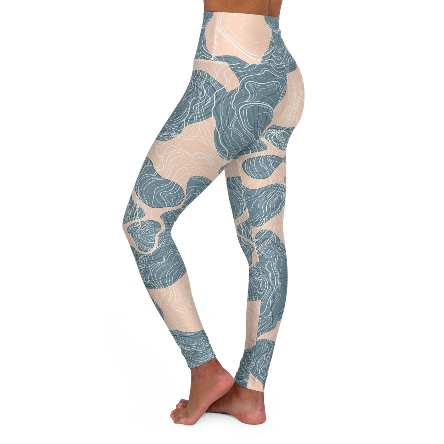 Buy One Get One FREE - High Waisted Yoga Leggings With An Abstract Design