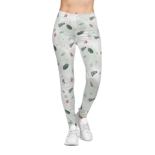 Buy One Get One FREE - Casual Leggings With A Holly Design