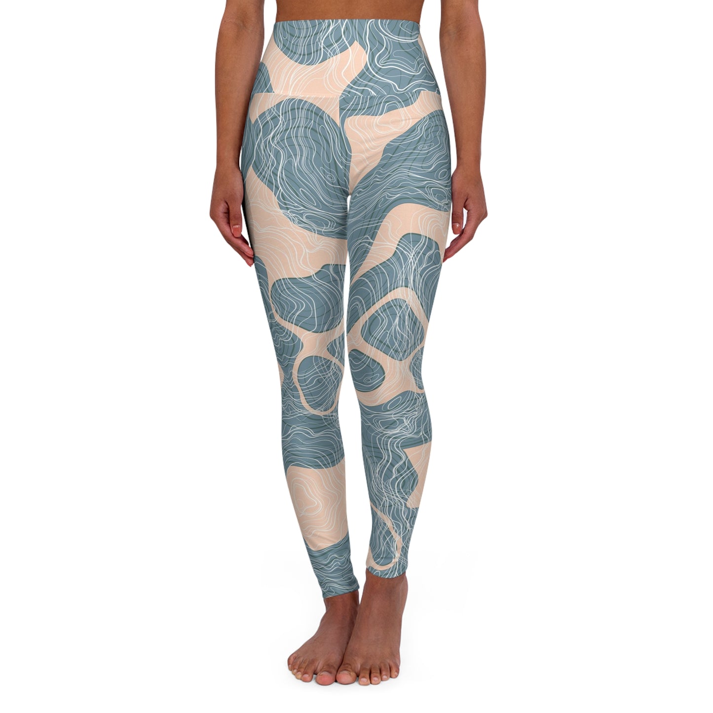 Buy One Get One FREE - High Waisted Yoga Leggings With An Abstract Design