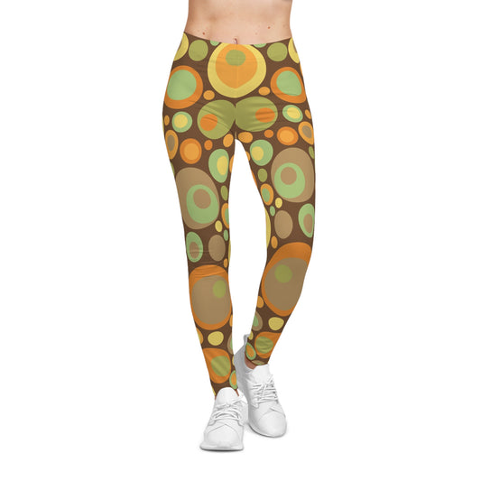 Buy One Get One FREE - Casual Leggings With This 60's Psychedelic Dots design