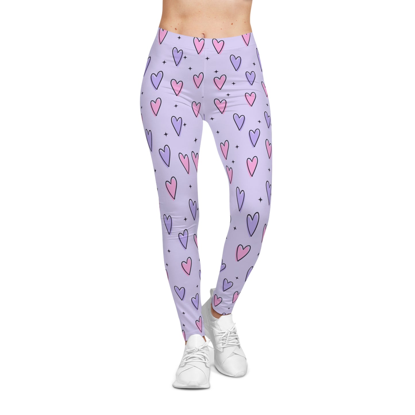 Buy One Get One FREE - Casual Leggings With A Fun Hearts design