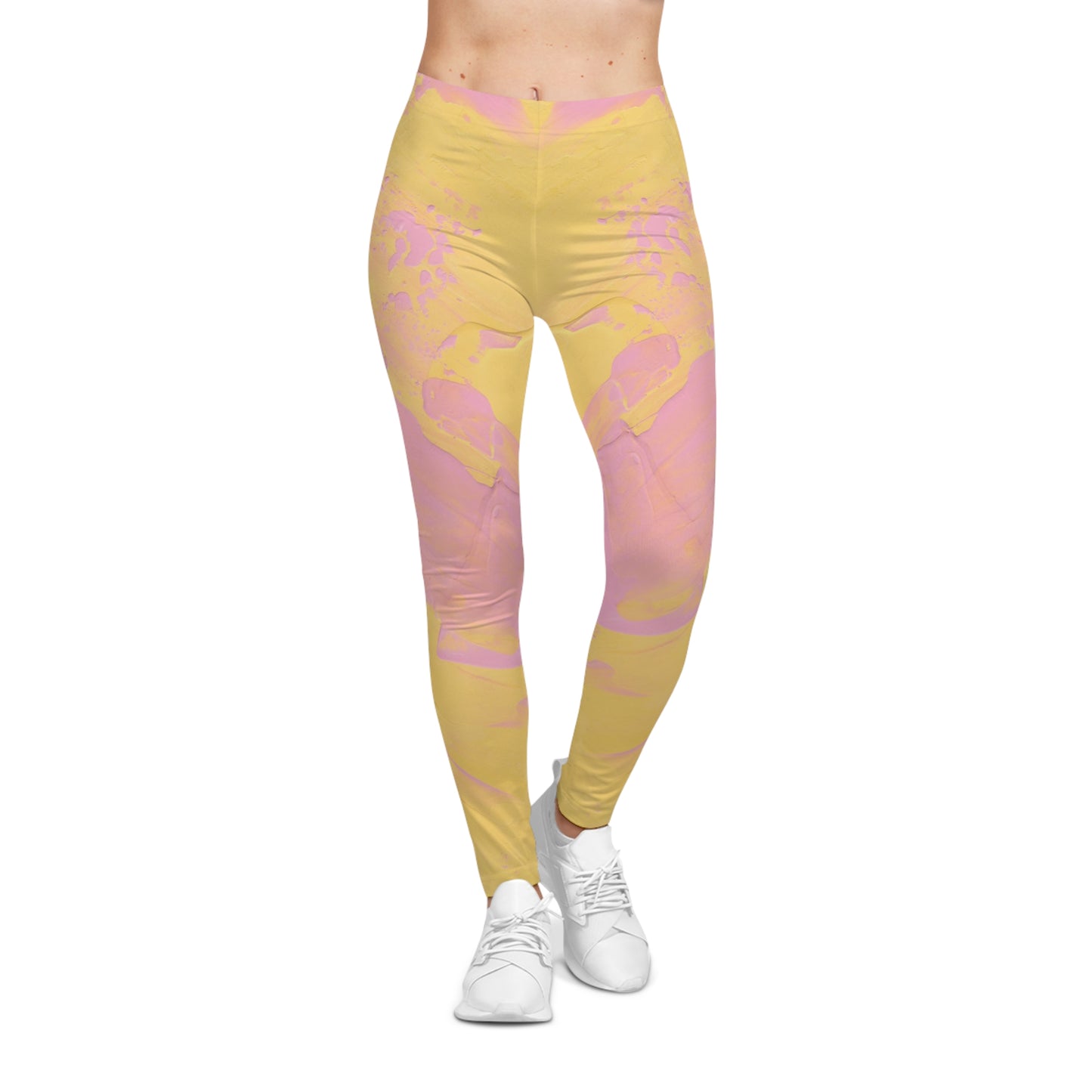 Buy One Get One FREE - Casual Leggings With A Splash Of Paint Design