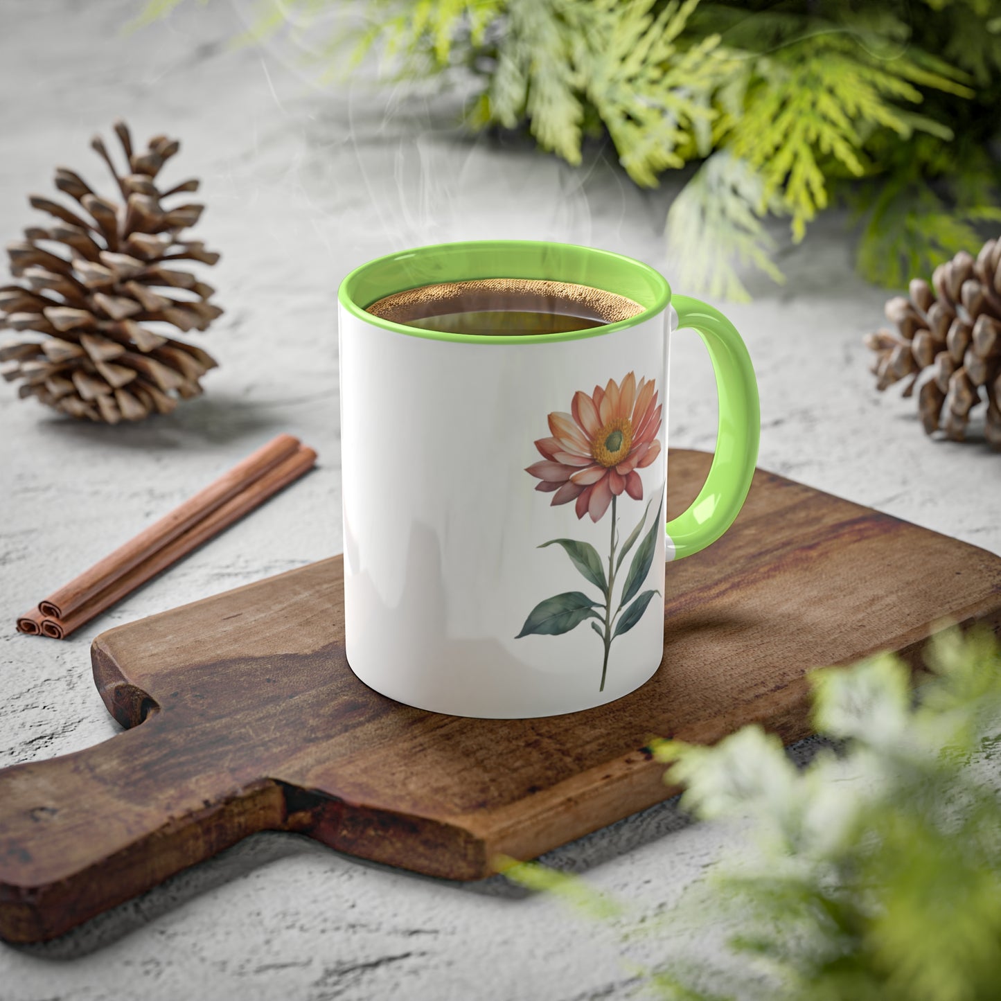 Boho Flower Mug, 11oz