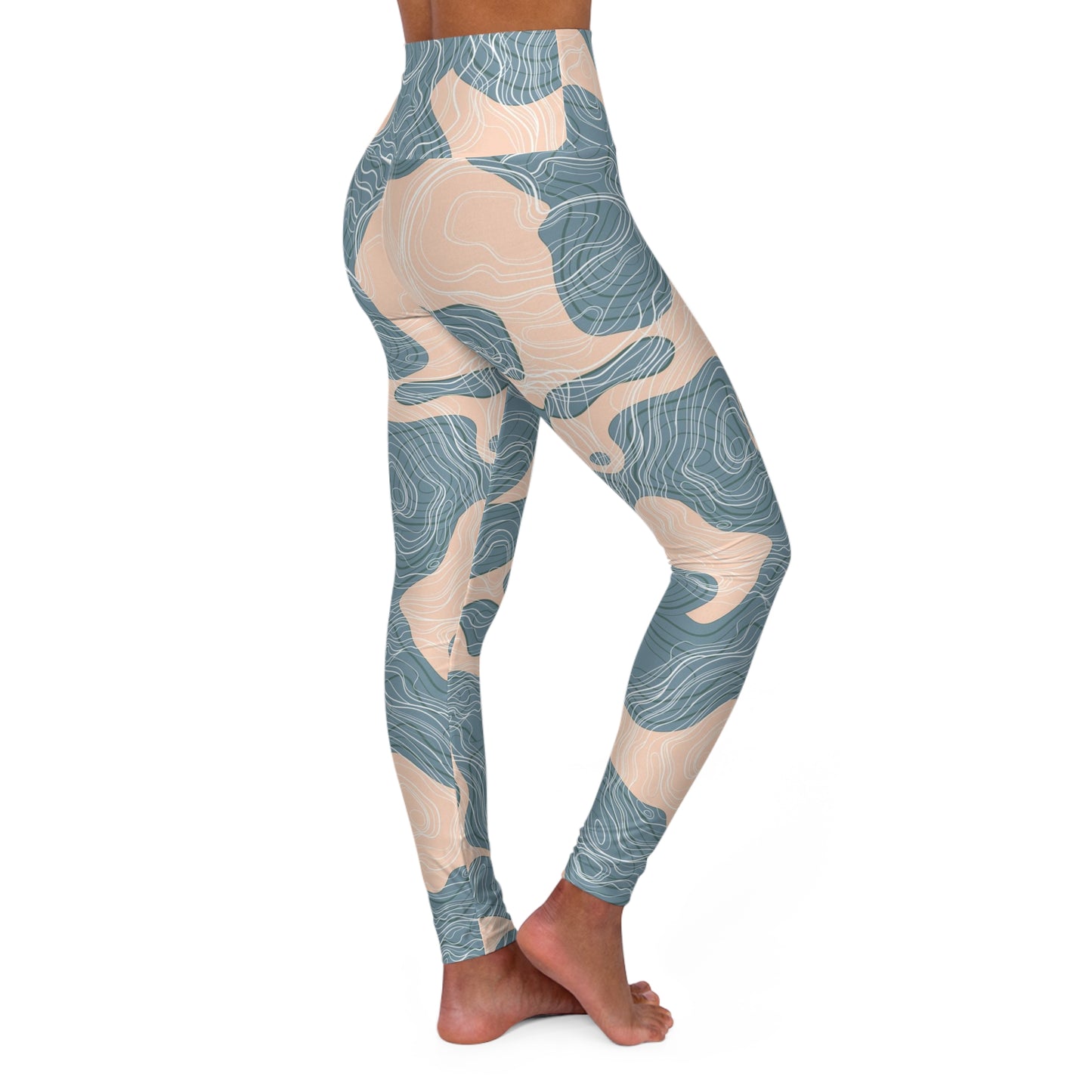 Buy One Get One FREE - High Waisted Yoga Leggings With An Abstract Design