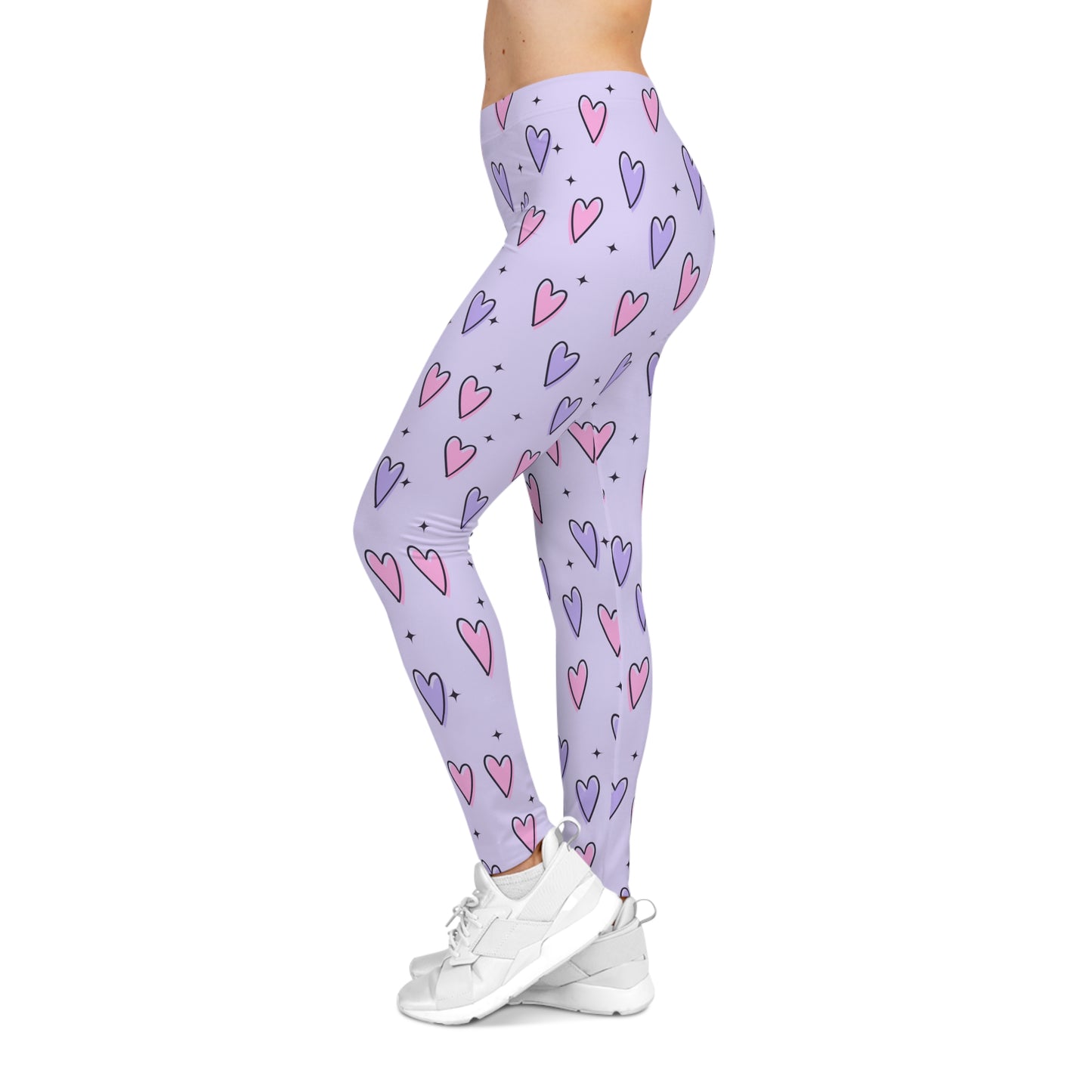 Buy One Get One FREE - Casual Leggings With A Fun Hearts design