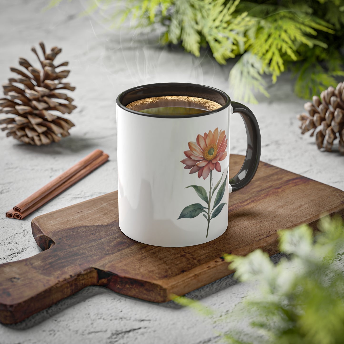 Boho Flower Mug, 11oz