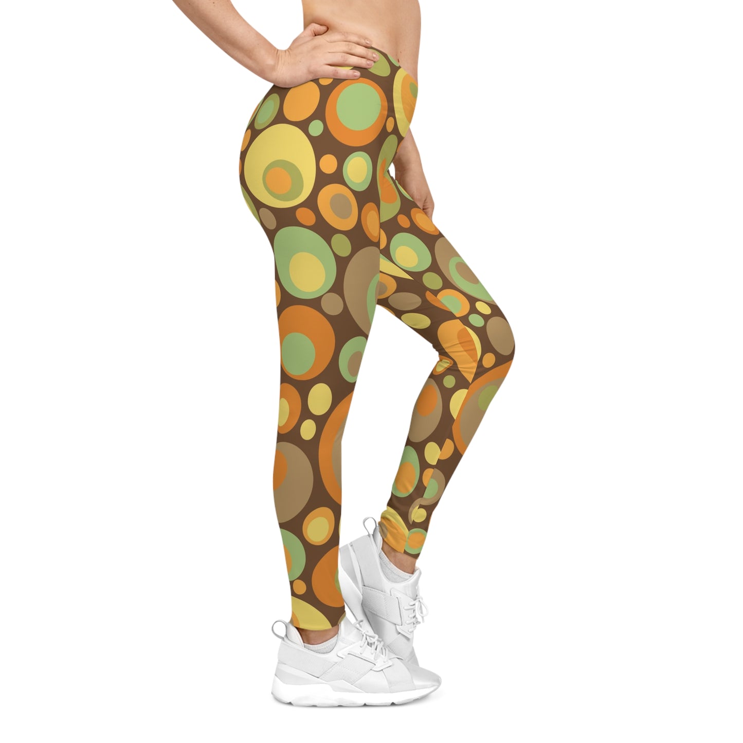 Buy One Get One FREE - Casual Leggings With This 60's Psychedelic Dots design