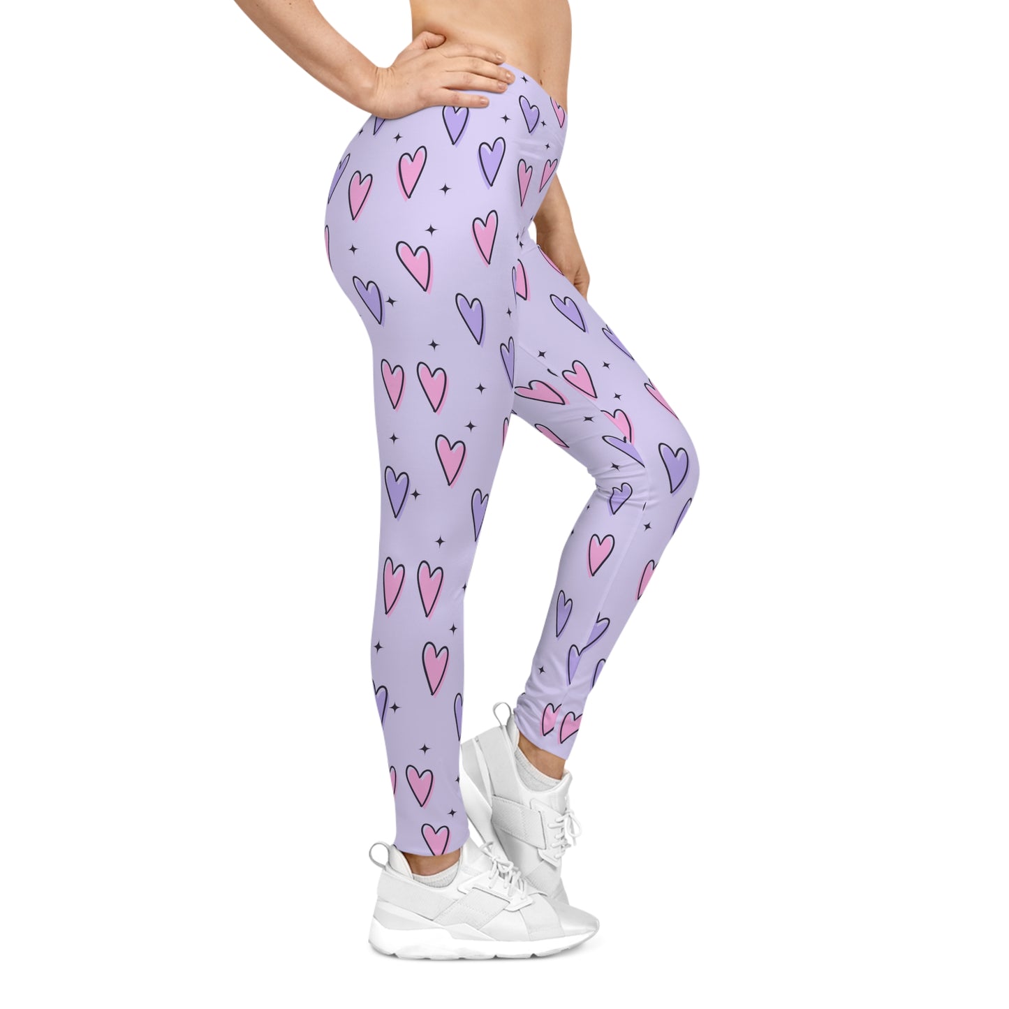 Buy One Get One FREE - Casual Leggings With A Fun Hearts design