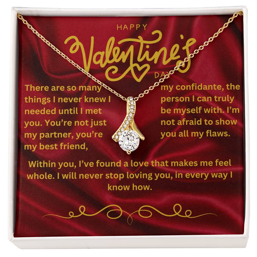 Valentine’s Day Message Card #3: A Love That Completes Me With The Alluring Beauty Necklace