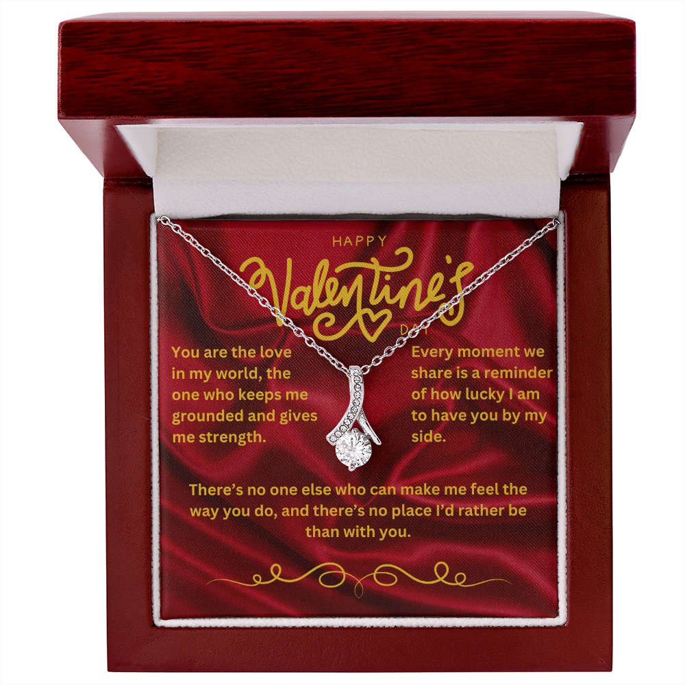 Valentine’s Day Message Card #1: Your Affirmation Of Her Importance to You With The Alluring Beauty Necklace