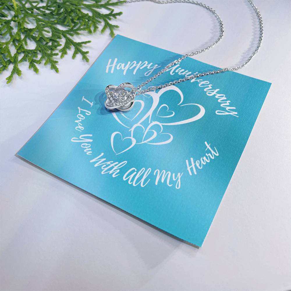 With All My Heart - Love Knot Necklace