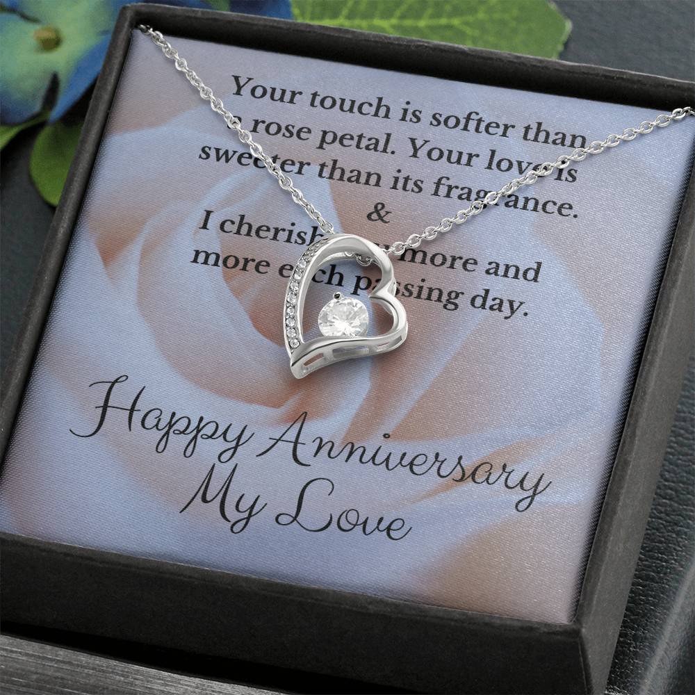 Your Touch Is Softer Than A Rose Petal - Forever Love Necklace