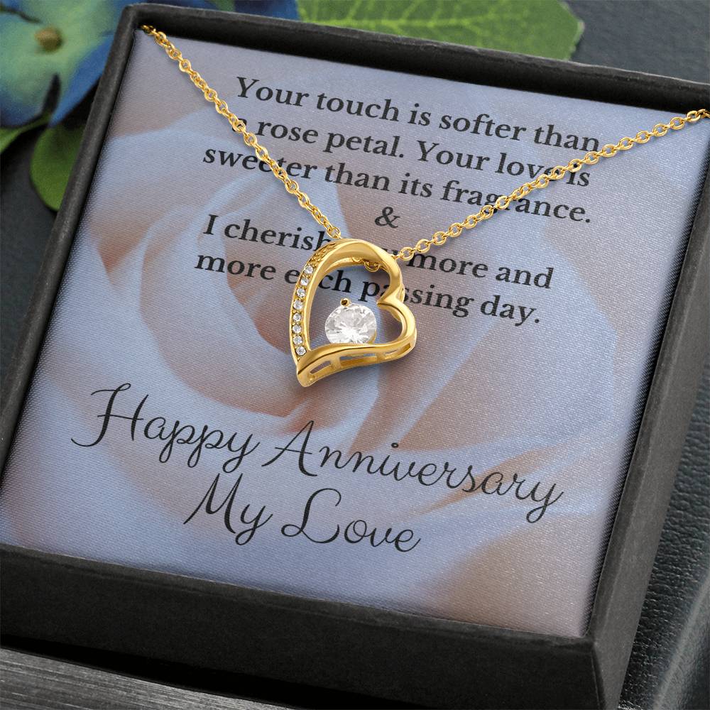 Your Touch Is Softer Than A Rose Petal - Forever Love Necklace