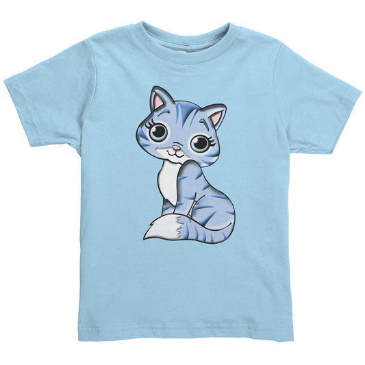 Blue Cat Toddler Shirt