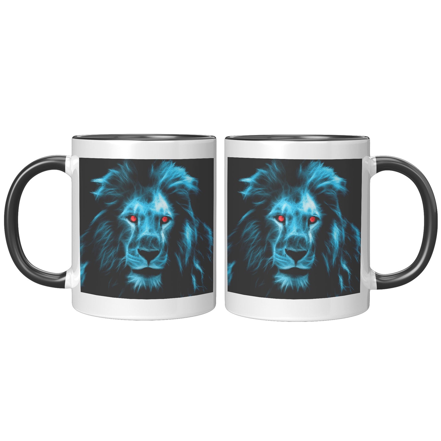 Lion With Fire Eyes (Blue)