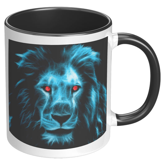 Lion With Fire Eyes (Blue)