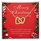Two Interlocked Hearts With "To My Loving Wife" Christmas Message Card