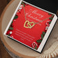 Two Interlocked Hearts With "To My Loving Wife" Christmas Message Card