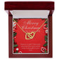 Two Interlocked Hearts With "To My Loving Wife" Christmas Message Card