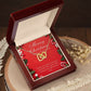 Two Interlocked Hearts With "To My Loving Wife" Christmas Message Card