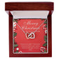 Two Interlocked Hearts With "To My Loving Wife" Christmas Message Card