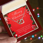 Two Interlocked Hearts With "To My Loving Wife" Christmas Message Card