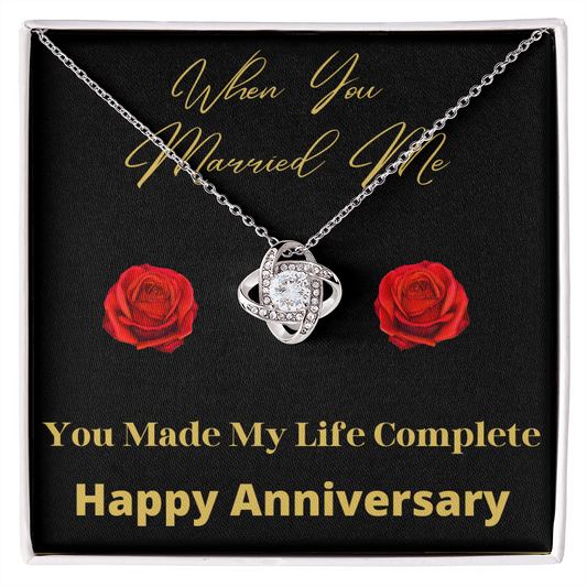 Two Hearts - Love Knot necklace